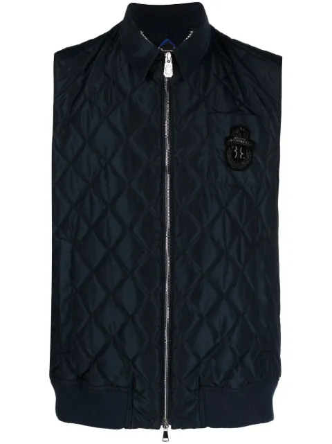 Billionaire diamond quilted vest Blue IACCMRC0170BTE003N