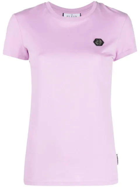 Philipp Plein Pure cotton T-shirt Purple PACCWTK2880PJY002N