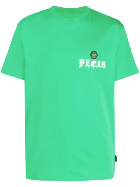 Philipp Plein 'Gothic Plein' round-neck T-shirt Green PACCMTK6294PJY002N