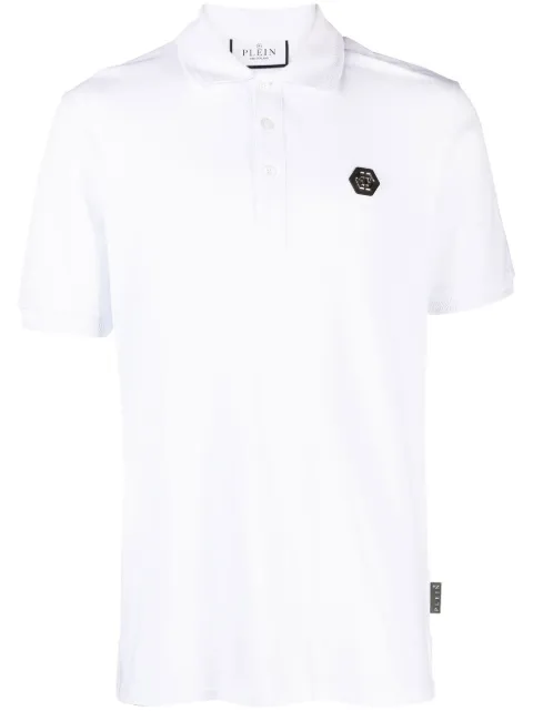 Philipp Plein skull-print polo shirt White PACCMTK6172PTE003N