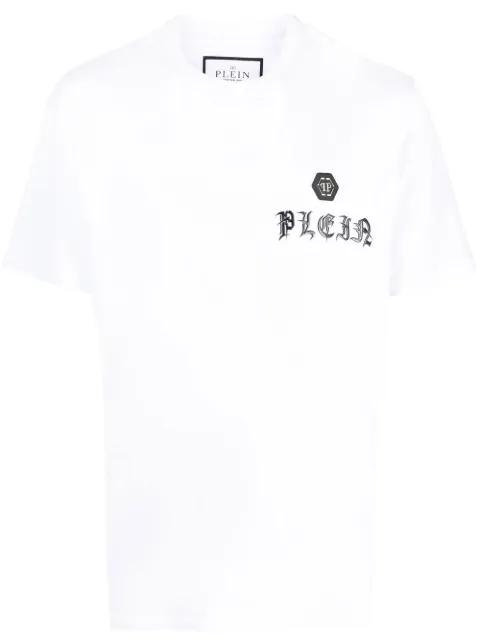 Philipp Plein chest logo-print detail T-shirt White PACCMTK6294PJY002N