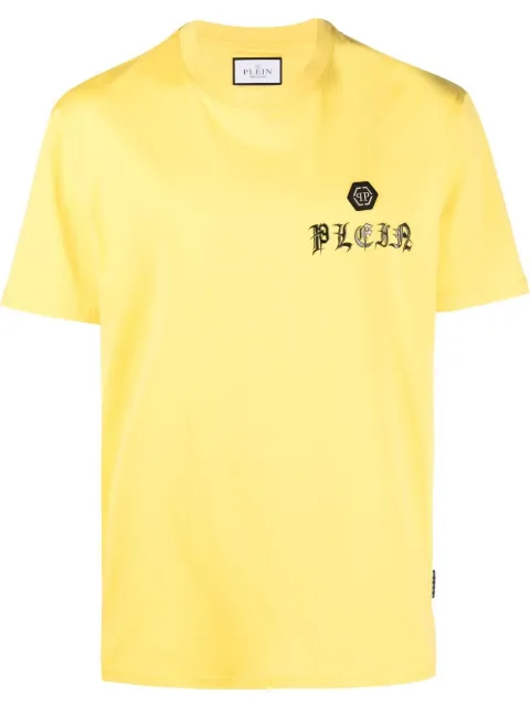 Philipp Plein Gothic Plein short-sleeve T-shirt Yellow PACCMTK6294PJY002N