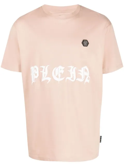 Philipp Plein logo-patch T-shirt Neutrals PACCMTK6295PJY002N