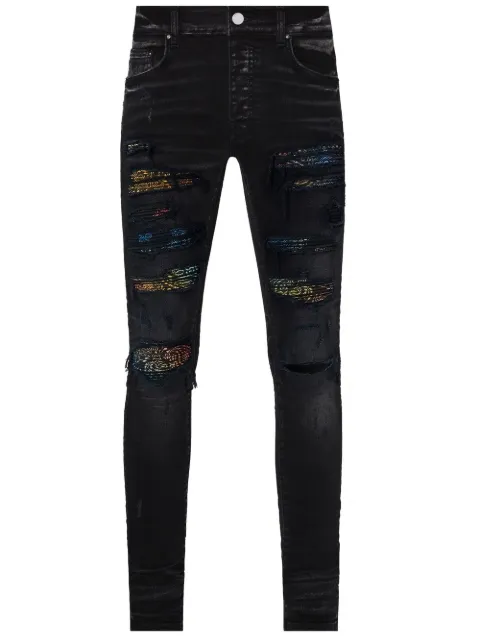 AMIRI Thrasher Rainbow Paisley jeans Black PF22MDS017