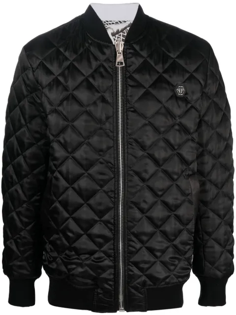 Philipp Plein reversible quilted bomber jacket White PACCMRB2186PTE028N