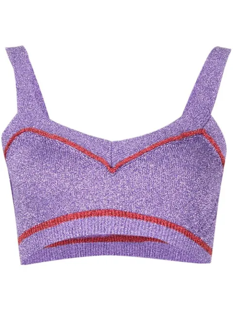 Rabanne knitted crop top Red 23SMTO488ML0212