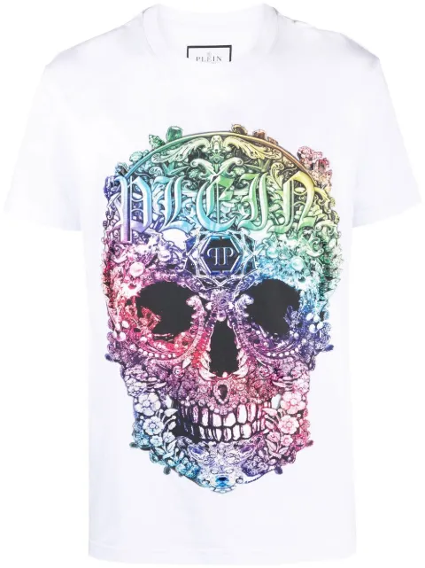 Philipp Plein Baroque Skull short-sleeve T-shirt White PACCMTK6079PJY002N