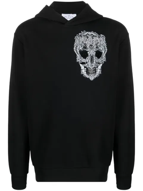 Philipp Plein Baroque Skull cotton hoodie Black PACCMJB2932PJO002N