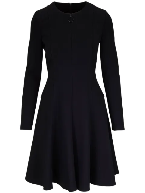 Akris Punto zip-up panelled flared midi dress Black 4618000391039