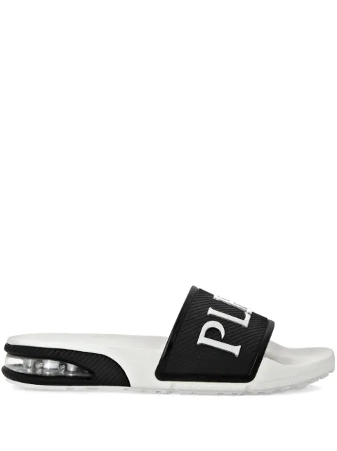 Plein Sport logo-print slides Black PACSUSG0028SXV022N