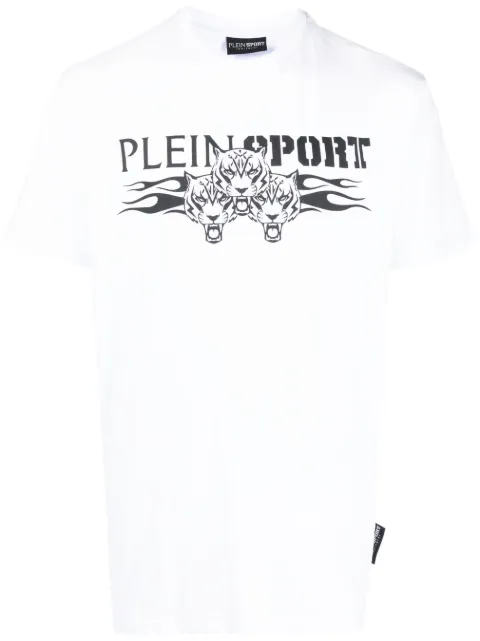 Plein Sport logo-print T-shirt White PACCMTK6325SJY001N