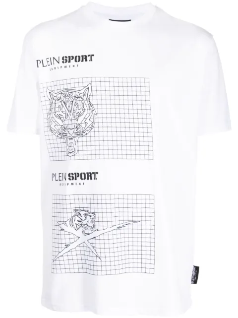 Plein Sport graphic-print short-sleeve T-shirt White PACCMTK6326SJY001N