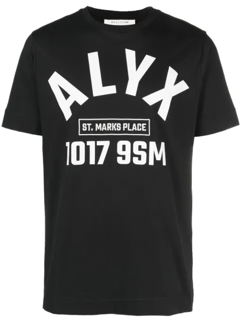 1017 ALYX 9SM Techno logo-print T-shirt Black AAUTS0393FA01