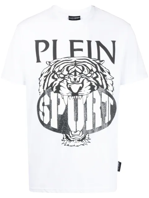 Plein Sport Tiger round neck T-shirt White PACCMTK6324SJY001N