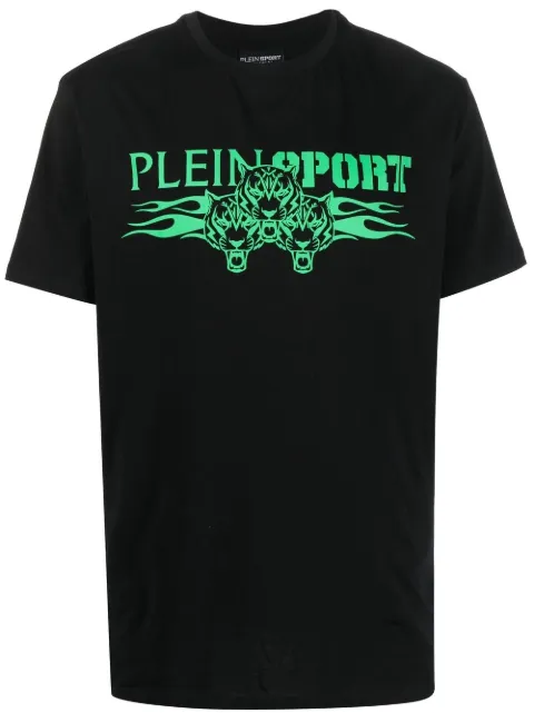 Plein Sport crew neck logo-print T-shirt Black PACCMTK6325SJY001N