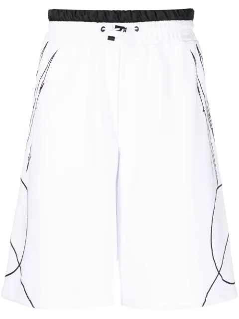 Plein Sport Scratch elasticated waist shorts White PACCMJT2133SJO001N