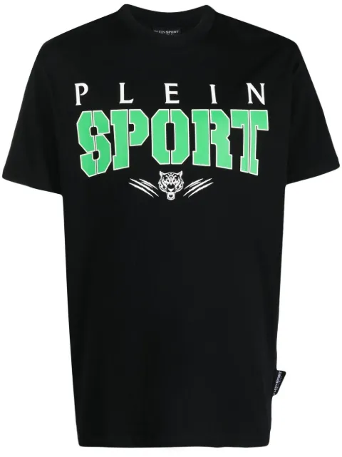 Plein Sport logo-print T-shirt Black PACCMTK6323SJY001N