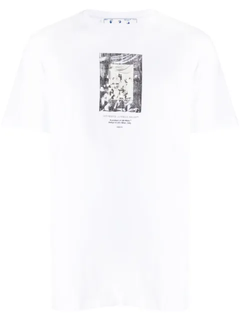 Off-White graphic-print cotton T-shirt White OMAA027S23JER0110110