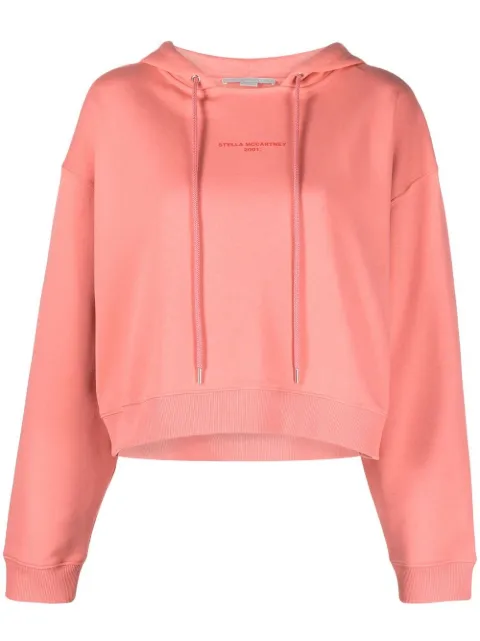 Stella McCartney logo-print drawstring hoodie Pink 5309143SPX02
