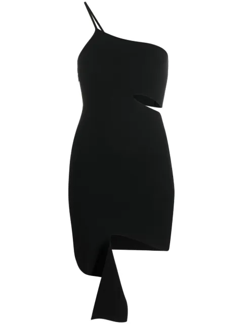 ANDREĀDAMO cut-out one-shoulder dress Black ADFW22DR18772473