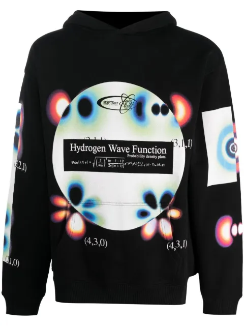 MSFTSrep graphic-printed cotton hoodie Black 33MSFM300S9226957