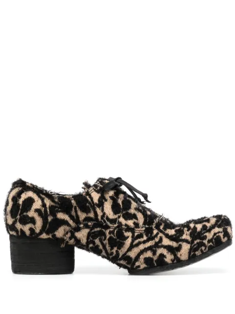 Uma Wang jacquard square-toe brogues Neutrals US9042B33W2