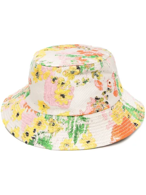 Stine Goya Merina floral-print bucket hat Neutrals SG4320