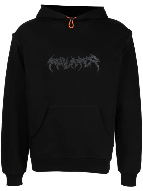 Palmer logo-print organic cotton hoodie Black FW22T0241