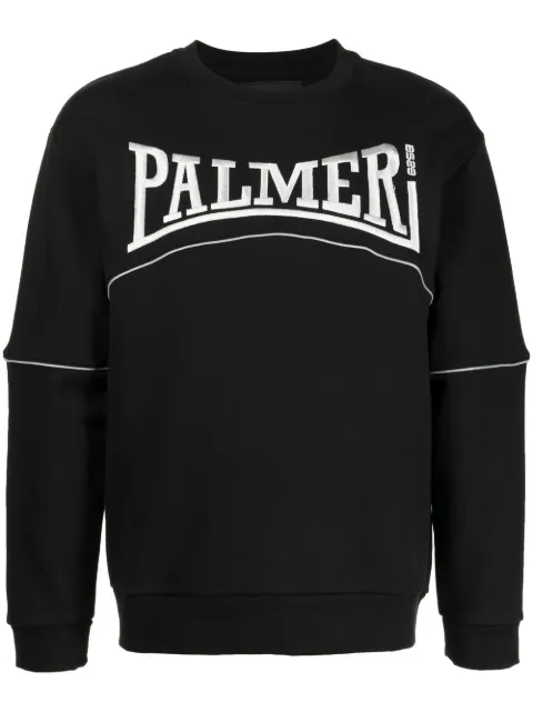 Palmer logo-embroidered organic cotton sweatshirt Black FW22T0261