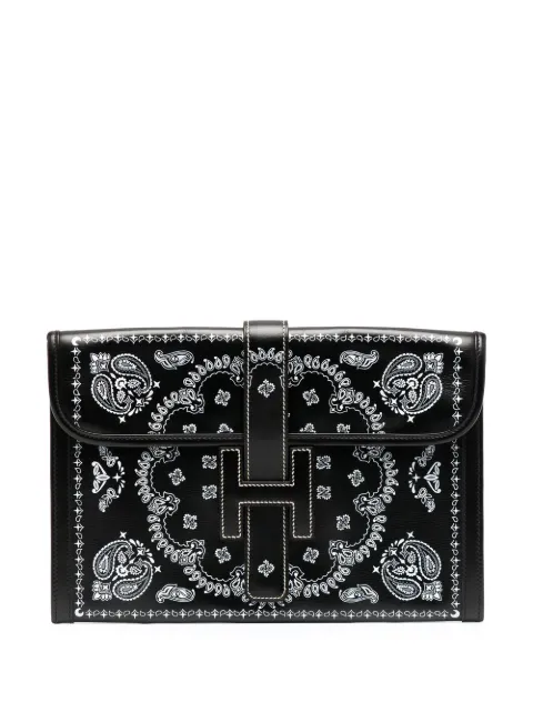 Hermès Pre-Owned pre-owned bandana Jige clutch Black CSCR0822HERJI5