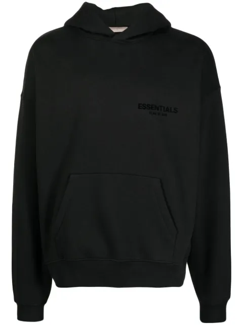 FEAR OF GOD ESSENTIALS logo-print hoodie Black 192SU224410F