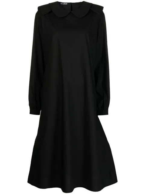 Raf Simons rounded-collar midi dress Black 222W45210000