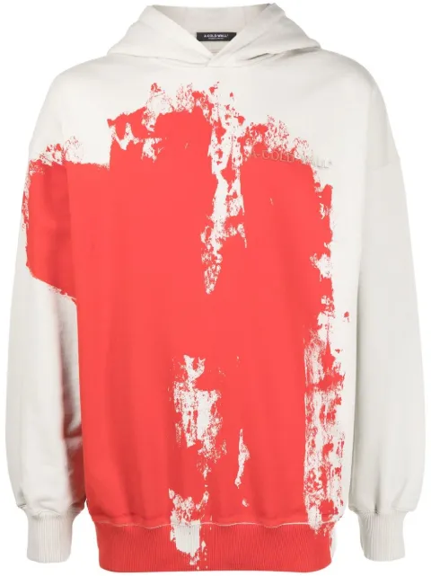 A-COLD-WALL* paint-effect cotton hoodie Neutrals ACWMW086