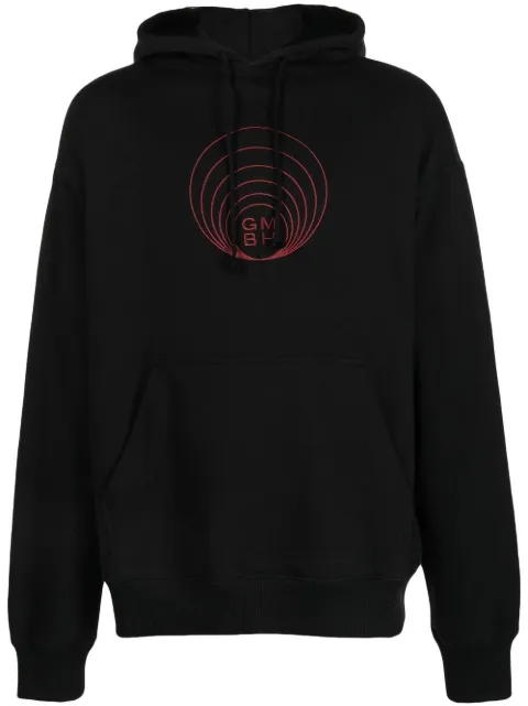 GmbH embroidered-logo detail hoodie Black ABBASAW22