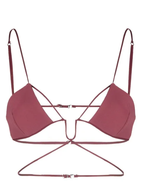 Nensi Dojaka cut-out triangle bra Red NDAW22ACC010C