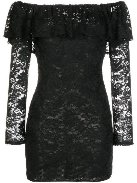 Caroline Constas Alessia off-shoulder dress Black D624STLF22