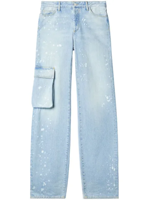 Off-White Toybox Painted wide-leg jeans Blue OWYB014S23DEN0014001