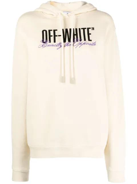Off-White Big Logo Opposite-print hoodie Neutrals OWBB035S23JER0066110