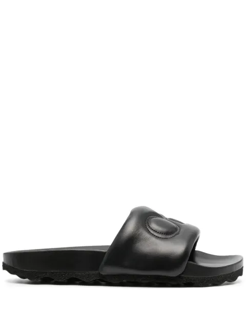Off-White Bookish Sponge logo-embroidered slides Black OMIT001S23LEA0011010