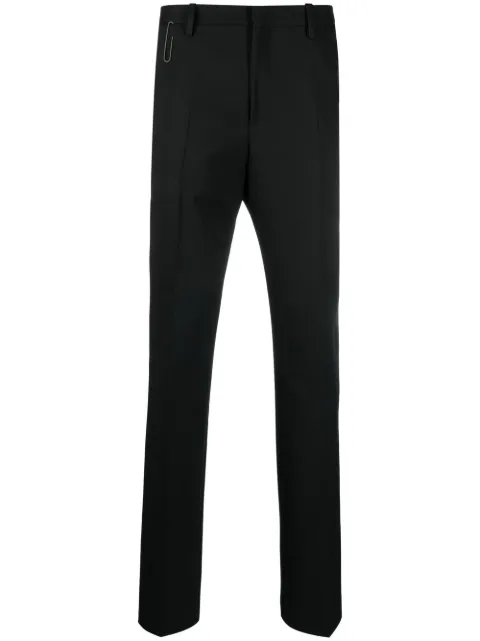 Off-White paper clip slim-cut trousers Black OMCO002S23FAB0011000