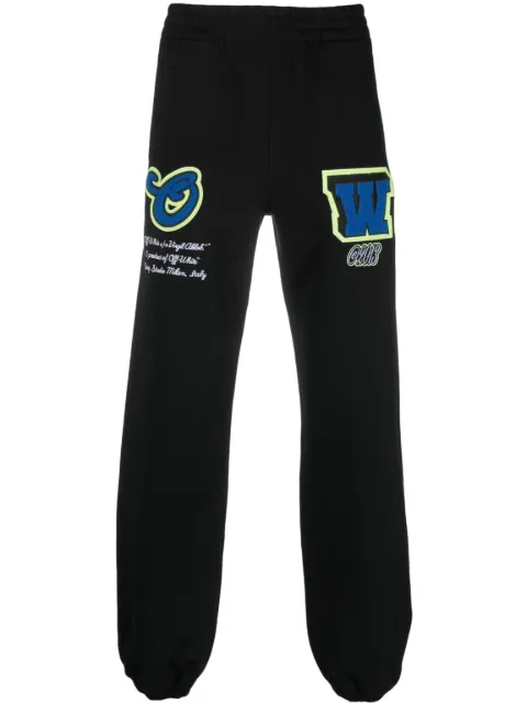 Off-White graphic-print track pants Black OMCH029S23FLE0091069