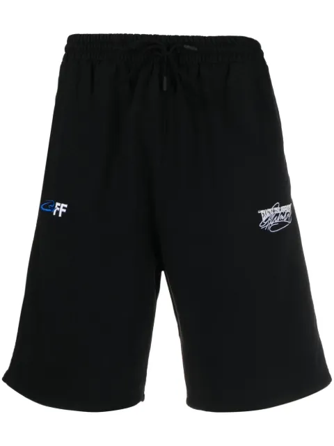 Off-White Exact Opp Skate cotton track shorts Black OMCI013S23FLE0031001