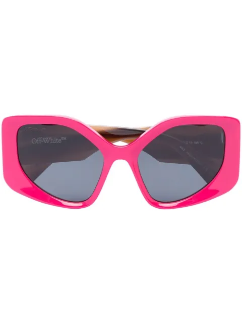 Off-White Eyewear Denver logo-print sunglasses Pink OERI062S23PLA0012907