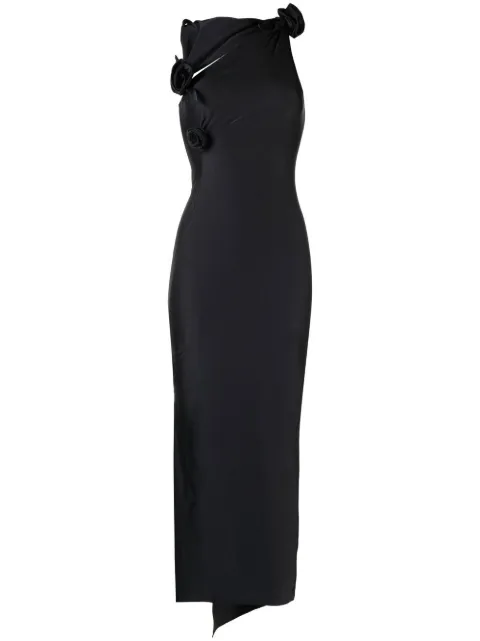 Coperni asymmetric midi dress Black COPR44545C