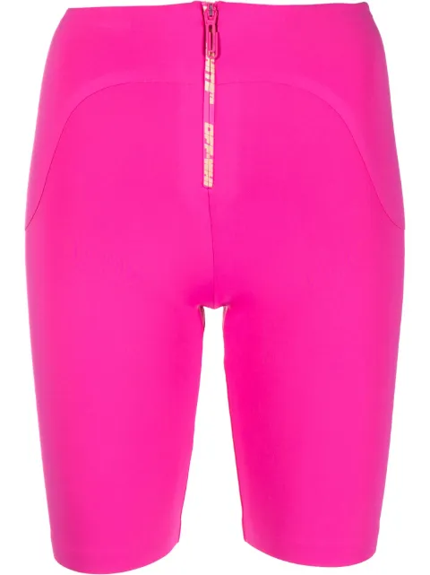 Off-White logo zip cycling shorts Pink OWVH039S23JER0013200