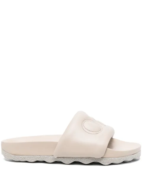 Off-White Bookish Sponge logo-embroidered slides Neutrals OWIT001S23LEA0013103