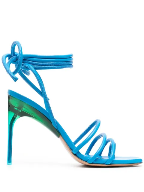Off-White Plexi 110mm ankle-strap sandals Blue OWIH047S23LEA0014555