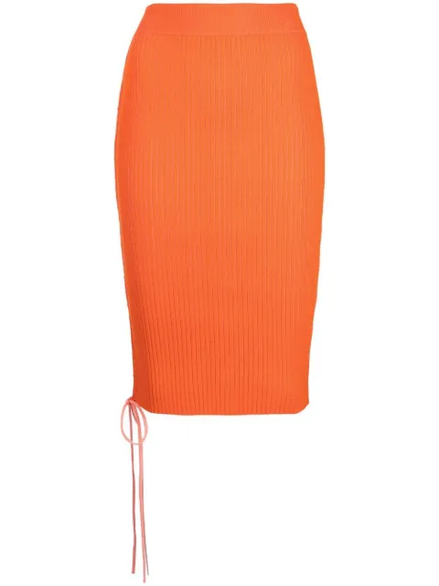 Off-White Vanise lace-up skirt Orange OWHL028S23KNI0012600