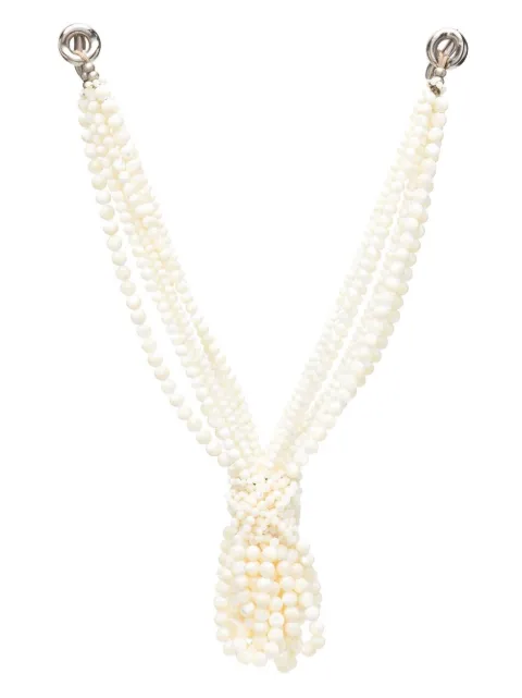 Giorgio Armani Pre-Owned 2000s faux-pearl knot necklace White GIO1500V