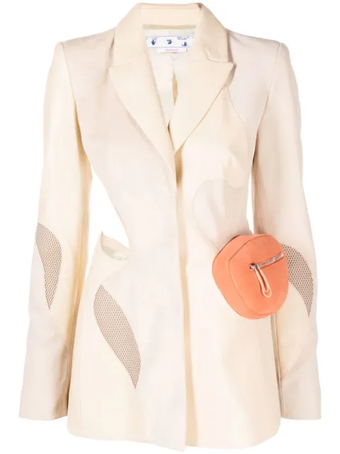 Off-White Candle Edge blazer Neutrals OWJA068S23LEA0016133
